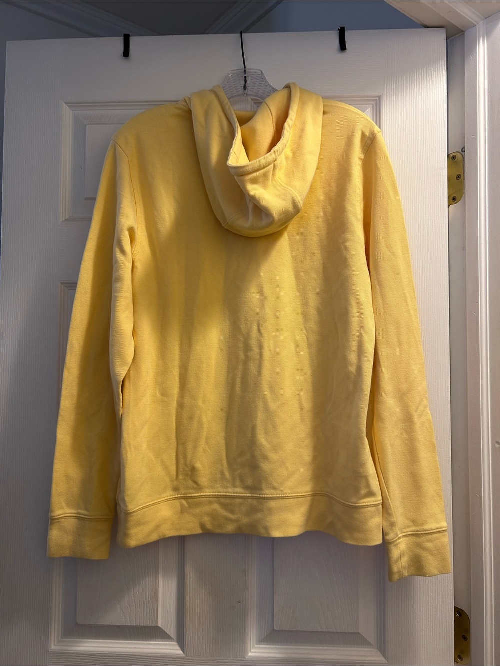 L.L. Bean Yellow Traditional Fit Pique Knit Hoodie Pullover Men's Small 516818 - Picture 4 of 5